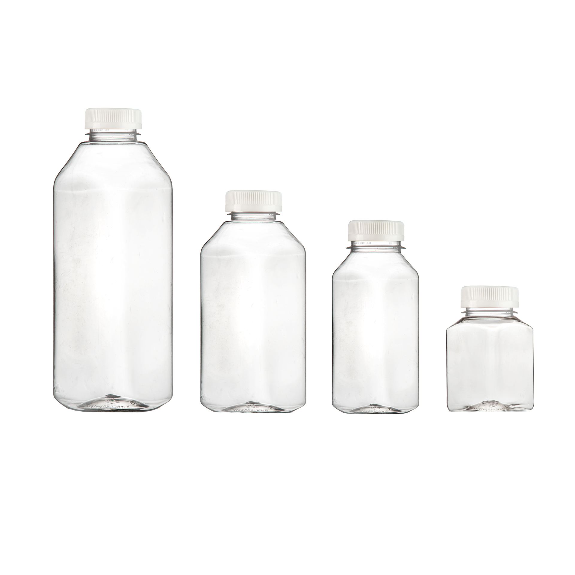 4 Square Bottles